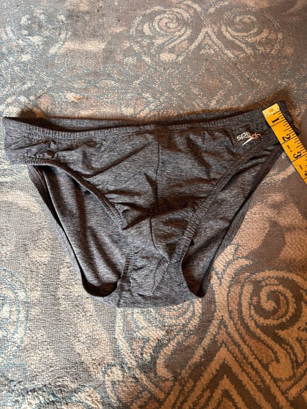 Speedo Men's Dark Gray Heather Swim Brief - 34